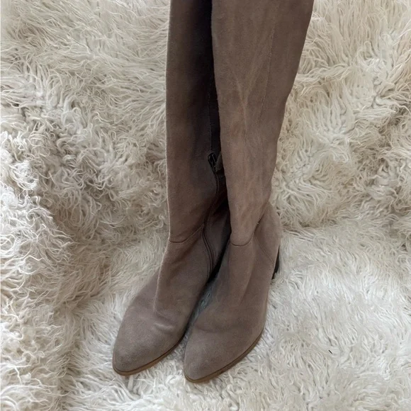 Tan suede leather Women's Boots - pointed toe size 7.5 - Picture 4 of 10
